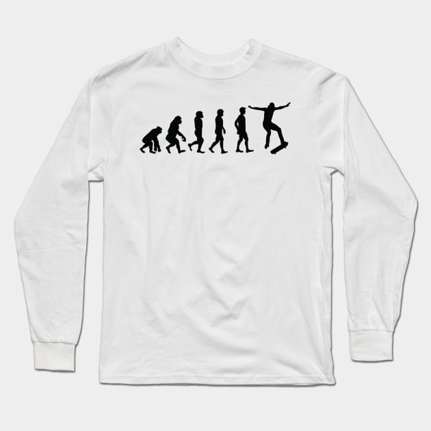 Evolution of Skateboarder Skateboarding Funny Gifts Long Sleeve T-Shirt by chrizy1688